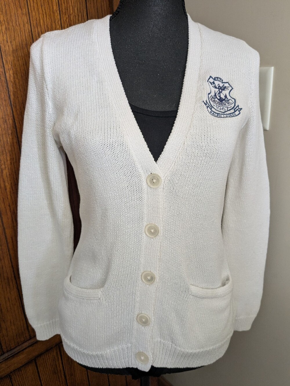 LAUREN Ralph Lauren Schoolgirl Nautical Cardigan Vintage, Wmn Sz XS, EUC!!!